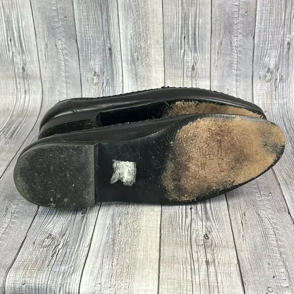 Ennesi Gold Mens Loafers Slip On Shoes 2344 Black Size 9 M